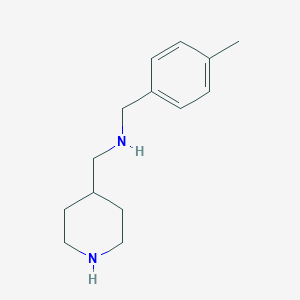 molecular formula C14H22N2 B499827 N-(4-methylbenzyl)-N-(4-piperidinylmethyl)amine 