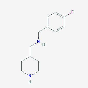 molecular formula C13H19FN2 B499830 N-(4-fluorobenzyl)-N-(4-piperidinylmethyl)amine 
