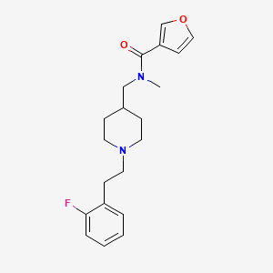 molecular formula C20H25FN2O2 B4998325 N-({1-[2-(2-fluorophenyl)ethyl]-4-piperidinyl}methyl)-N-methyl-3-furamide 