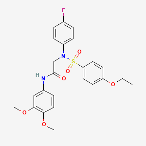 molecular formula C24H25FN2O6S B4998451 N~1~-(3,4-dimethoxyphenyl)-N~2~-[(4-ethoxyphenyl)sulfonyl]-N~2~-(4-fluorophenyl)glycinamide 