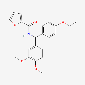 molecular formula C22H23NO5 B4998563 N-[(3,4-dimethoxyphenyl)(4-ethoxyphenyl)methyl]-2-furamide 
