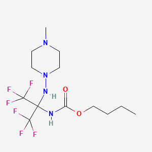 molecular formula C13H22F6N4O2 B4998591 butyl N-[1,1,1,3,3,3-hexafluoro-2-[(4-methylpiperazin-1-yl)amino]propan-2-yl]carbamate 