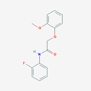 molecular formula C15H14FNO3 B4998608 N-(2-fluorophenyl)-2-(2-methoxyphenoxy)acetamide 