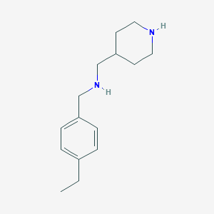molecular formula C15H24N2 B499863 N-(4-ethylbenzyl)-N-(4-piperidinylmethyl)amine 