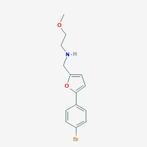 molecular formula C14H16BrNO2 B499869 N-{[5-(4-bromophenyl)furan-2-yl]methyl}-2-methoxyethanamine 