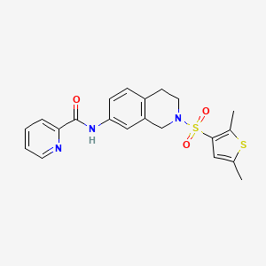 molecular formula C21H21N3O3S2 B4998783 N-[2-(2,5-dimethylthiophen-3-yl)sulfonyl-3,4-dihydro-1H-isoquinolin-7-yl]pyridine-2-carboxamide 