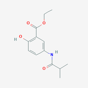 molecular formula C13H17NO4 B499887 Ethyl 2-hydroxy-5-(isobutyrylamino)benzoate 
