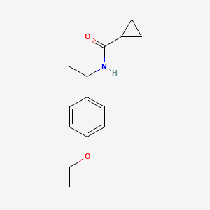 molecular formula C14H19NO2 B4998907 N-[1-(4-ethoxyphenyl)ethyl]cyclopropanecarboxamide 