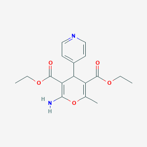 molecular formula C17H20N2O5 B4998938 diethyl 2-amino-6-methyl-4-(4-pyridinyl)-4H-pyran-3,5-dicarboxylate 