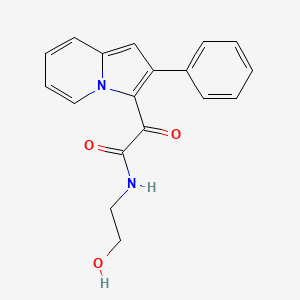 molecular formula C18H16N2O3 B4998946 N-(2-hydroxyethyl)-2-oxo-2-(2-phenylindolizin-3-yl)acetamide 