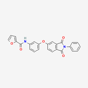 molecular formula C25H16N2O5 B4998960 N-{3-[(1,3-dioxo-2-phenylisoindol-5-yl)oxy]phenyl}furan-2-carboxamide 
