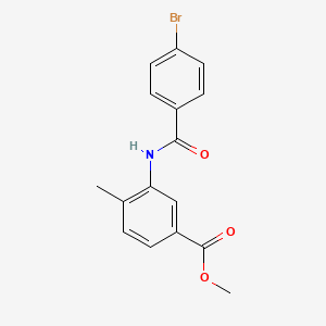 molecular formula C16H14BrNO3 B4999026 methyl 3-[(4-bromobenzoyl)amino]-4-methylbenzoate 
