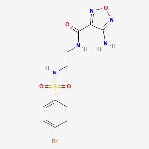 molecular formula C11H12BrN5O4S B4999096 4-amino-N-(2-{[(4-bromophenyl)sulfonyl]amino}ethyl)-1,2,5-oxadiazole-3-carboxamide 