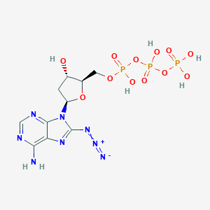 molecular formula C10H15N8O12P3 B049991 8-Azido-2'-deoxyadenosine-5'-triphosphate CAS No. 117679-32-0