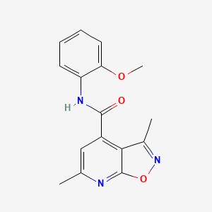 molecular formula C16H15N3O3 B4999312 N-(2-methoxyphenyl)-3,6-dimethyl[1,2]oxazolo[5,4-b]pyridine-4-carboxamide 
