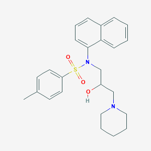 molecular formula C25H30N2O3S B4999396 N-[2-hydroxy-3-(piperidin-1-yl)propyl]-4-methyl-N-(naphthalen-1-yl)benzenesulfonamide 