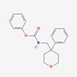 molecular formula C19H21NO3 B4999445 phenyl N-[(4-phenyloxan-4-yl)methyl]carbamate 