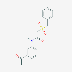 molecular formula C17H17NO4S B499946 N-(3-acetylphenyl)-2-(benzylsulfonyl)acetamide CAS No. 698987-65-4