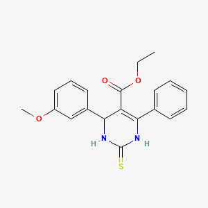molecular formula C20H20N2O3S B4999462 ethyl 4-(3-methoxyphenyl)-6-phenyl-2-thioxo-1,2,3,4-tetrahydro-5-pyrimidinecarboxylate 