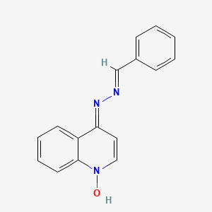 molecular formula C16H13N3O B4999469 benzaldehyde (1-oxido-4-quinolinyl)hydrazone 
