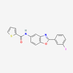 molecular formula C18H11IN2O2S B4999536 N-[2-(3-iodophenyl)-1,3-benzoxazol-5-yl]thiophene-2-carboxamide 
