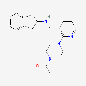 molecular formula C21H26N4O B4999537 N-{[2-(4-acetyl-1-piperazinyl)-3-pyridinyl]methyl}-2-indanamine 