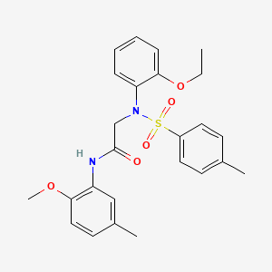 molecular formula C25H28N2O5S B4999540 N~2~-(2-ethoxyphenyl)-N~1~-(2-methoxy-5-methylphenyl)-N~2~-[(4-methylphenyl)sulfonyl]glycinamide 