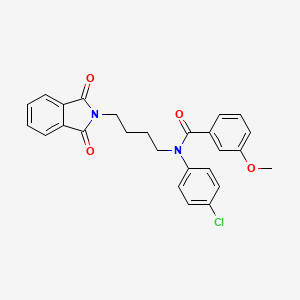 molecular formula C26H23ClN2O4 B4999579 N-(4-Chlorophenyl)-N-[4-(1,3-dioxo-2,3-dihydro-1H-isoindol-2-YL)butyl]-3-methoxybenzamide 