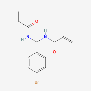 molecular formula C13H13BrN2O2 B4999713 N,N'-[(4-bromophenyl)methanediyl]bisprop-2-enamide 