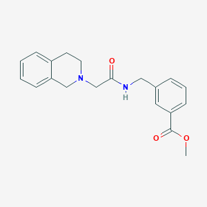 molecular formula C20H22N2O3 B499974 methyl 3-{[(3,4-dihydroisoquinolin-2(1H)-ylacetyl)amino]methyl}benzoate 