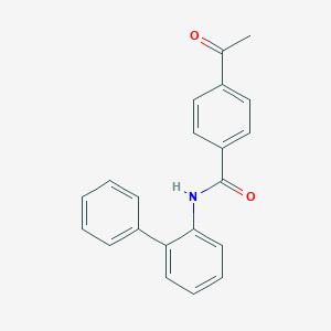 molecular formula C21H17NO2 B499975 4-acetyl-N-biphenyl-2-ylbenzamide 