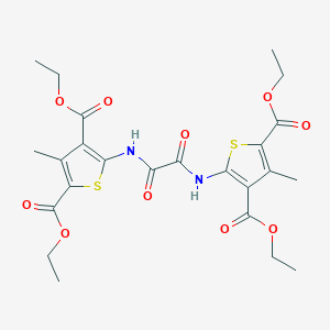 molecular formula C24H28N2O10S2 B4999772 tetraethyl 5,5'-[(1,2-dioxo-1,2-ethanediyl)diimino]bis(3-methyl-2,4-thiophenedicarboxylate) 