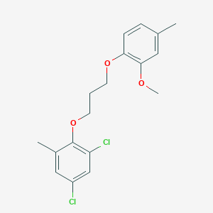 molecular formula C18H20Cl2O3 B4999954 1,5-dichloro-2-[3-(2-methoxy-4-methylphenoxy)propoxy]-3-methylbenzene 