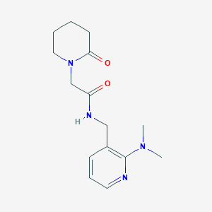 molecular formula C15H22N4O2 B5000005 N-{[2-(dimethylamino)-3-pyridinyl]methyl}-2-(2-oxo-1-piperidinyl)acetamide 