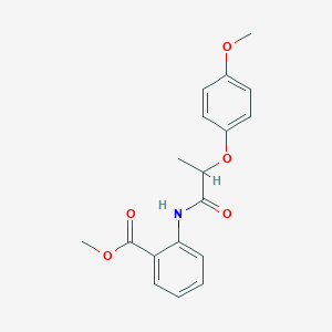 molecular formula C18H19NO5 B5000035 methyl 2-{[2-(4-methoxyphenoxy)propanoyl]amino}benzoate 