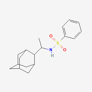 molecular formula C18H25NO2S B5000036 N-[1-(2-adamantyl)ethyl]benzenesulfonamide 