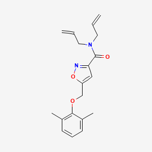 molecular formula C19H22N2O3 B5000161 N,N-diallyl-5-[(2,6-dimethylphenoxy)methyl]-3-isoxazolecarboxamide 