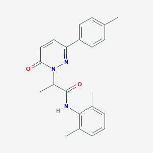 molecular formula C22H23N3O2 B5000202 N-(2,6-dimethylphenyl)-2-[3-(4-methylphenyl)-6-oxo-1,6-dihydropyridazin-1-yl]propanamide 
