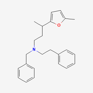 molecular formula C24H29NO B5000222 N-benzyl-3-(5-methyl-2-furyl)-N-(2-phenylethyl)-1-butanamine 