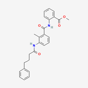 molecular formula C26H26N2O4 B5000459 methyl 2-({2-methyl-3-[(4-phenylbutanoyl)amino]benzoyl}amino)benzoate 