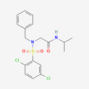 molecular formula C18H20Cl2N2O3S B5000465 N~2~-benzyl-N~2~-[(2,5-dichlorophenyl)sulfonyl]-N-propan-2-ylglycinamide 