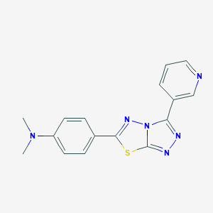 molecular formula C16H14N6S B500047 N,N-dimethyl-4-(3-pyridin-3-yl-[1,2,4]triazolo[3,4-b][1,3,4]thiadiazol-6-yl)aniline CAS No. 579446-44-9
