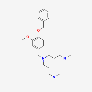 molecular formula C25H39N3O2 B5000470 N'-[3-(dimethylamino)propyl]-N'-[(3-methoxy-4-phenylmethoxyphenyl)methyl]-N,N-dimethylpropane-1,3-diamine 