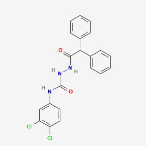 molecular formula C21H17Cl2N3O2 B5000486 N-(3,4-dichlorophenyl)-2-(diphenylacetyl)hydrazinecarboxamide 