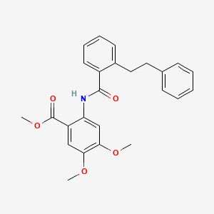 molecular formula C25H25NO5 B5000504 methyl 4,5-dimethoxy-2-{[2-(2-phenylethyl)benzoyl]amino}benzoate 