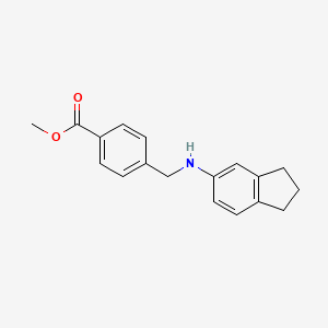 molecular formula C18H19NO2 B5000514 methyl 4-[(2,3-dihydro-1H-inden-5-ylamino)methyl]benzoate 