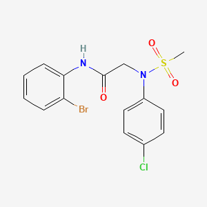 molecular formula C15H14BrClN2O3S B5000547 N-(2-bromophenyl)-2-(4-chloro-N-methylsulfonylanilino)acetamide 