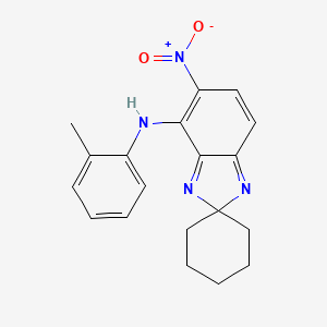 molecular formula C19H20N4O2 B5000555 N-(2-Methylphenyl)-6-nitrospiro[1,3-benzodiazole-2,1'-cyclohexan]-7-amine 