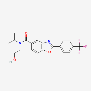 molecular formula C20H19F3N2O3 B5000584 N-(2-hydroxyethyl)-N-isopropyl-2-[4-(trifluoromethyl)phenyl]-1,3-benzoxazole-5-carboxamide 