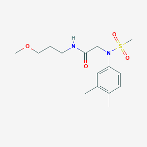 molecular formula C15H24N2O4S B5000664 N~2~-(3,4-dimethylphenyl)-N~1~-(3-methoxypropyl)-N~2~-(methylsulfonyl)glycinamide 
